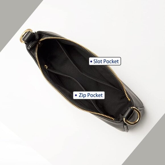 Clutch Tote Handbags with 2 Removable Straps and Zipper Closure Crossbody Bags S - Picture 4 of 7